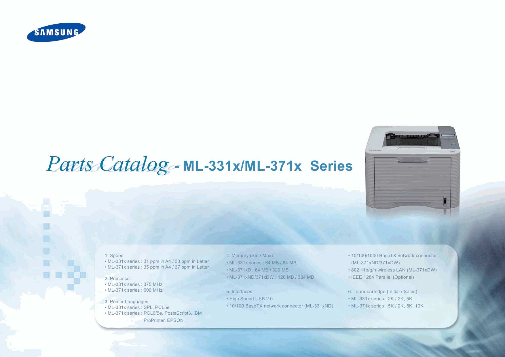 Samsung Laser-Printer ML-331x 371x Parts Manual-1